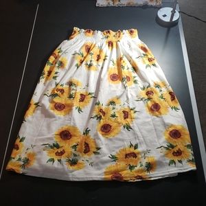 Sunflower two piece skirt and tube top